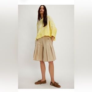 Free People Tan City Everly Linen Trouser Shorts